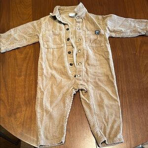 Zara - Tan Corduroy Kids Jumpsuit